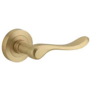 Stirling Lever Round Rose Brushed Brass by Iver, a Door Hardware for sale on Style Sourcebook