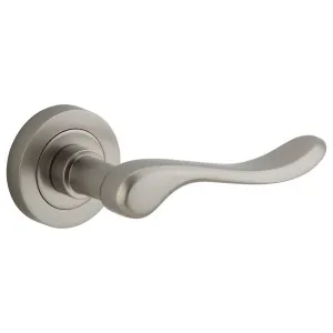 Stirling Lever Round Rose Satin Nickel by Iver, a Door Hardware for sale on Style Sourcebook