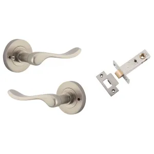 Stirling Lever Round Rose (Inbuilt Privacy) Satin Nickel by Iver, a Door Hardware for sale on Style Sourcebook
