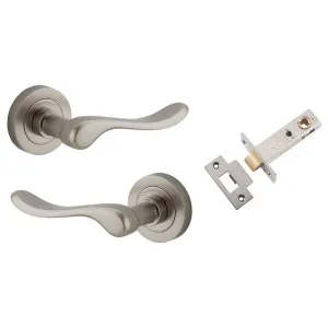 Stirling Lever Round Rose Passage Kit Satin Nickel by Iver, a Door Hardware for sale on Style Sourcebook