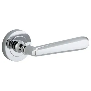 Copenhagen Lever Round Rose Polished Chrome by Iver, a Door Hardware for sale on Style Sourcebook