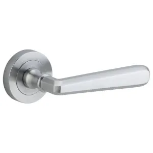 Copenhagen Lever Round Rose Brushed Chrome by Iver, a Door Hardware for sale on Style Sourcebook