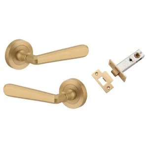 Copenhagen Lever Brushed Brass Round Rose Passage Kit by Iver, a Door Hardware for sale on Style Sourcebook