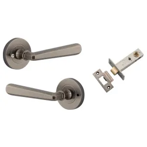 Copenhagen Lever Round Rose (Inbuilt Privacy) Distressed Nickel by Iver, a Door Hardware for sale on Style Sourcebook