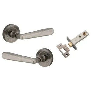 Copenhagen Lever Round Rose Passage Kit Distressed Nickel by Iver, a Door Hardware for sale on Style Sourcebook