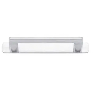 Baltimore Cabinet Pull with Backplate CTC128mm Brushed Chrome by Iver, a Cabinet Hardware for sale on Style Sourcebook