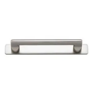 Baltimore Cabinet Pull with Backplate CTC128mm Satin Nickel by Iver, a Cabinet Hardware for sale on Style Sourcebook