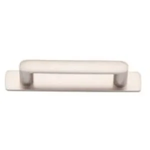 Osaka Cabinet Pull with Backplate CTC96mm Satin Nickel by Iver, a Cabinet Hardware for sale on Style Sourcebook