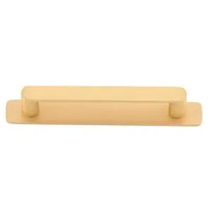 Osaka Cabinet Pull with Backplate CTC128mm Brushed Brass by Iver, a Cabinet Hardware for sale on Style Sourcebook
