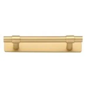 Helsinki Cabinet Pull with Backplate CTC96mm Brushed Brass by Iver, a Cabinet Hardware for sale on Style Sourcebook