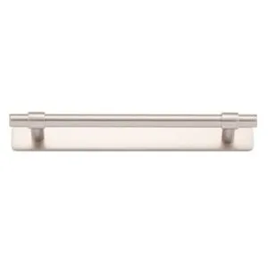 Helsinki Cabinet Pull with Backplate CTC160mm Satin Nickel by Iver, a Cabinet Hardware for sale on Style Sourcebook
