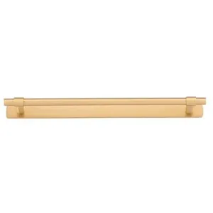 Helsinki Cabinet Pull with Backplate CTC256mm Brushed Brass by Iver, a Cabinet Hardware for sale on Style Sourcebook