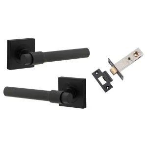 Helsinki Lever Square Rose Passage Kit Matt Black by Iver, a Door Hardware for sale on Style Sourcebook