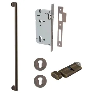Baltimore Pull Handle 600mm Entrance Kit w Separate High Security Lock Signature Brass by Iver, a Door Hardware for sale on Style Sourcebook