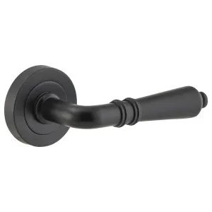 Sarlat Lever on Rose Set, Matte Black by Iver, a Door Hardware for sale on Style Sourcebook
