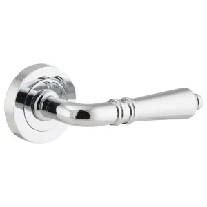 Sarlat Lever on Round Rose Set, Chrome by Iver, a Door Hardware for sale on Style Sourcebook