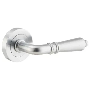 Sarlat Lever on Rose Set, Brushed Chrome by Iver, a Door Hardware for sale on Style Sourcebook