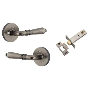 Sarlat Lever Round Rose (Inbuilt Privacy) Distressed Nickel by Iver, a Door Hardware for sale on Style Sourcebook