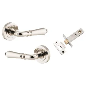 Sarlat Lever Round Rose Passage Kit Polished Nickel by Iver, a Door Hardware for sale on Style Sourcebook