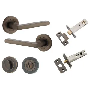 Baltimore Lever Round Rose Privacy Kit w Separate Privacy Turn Signature Brass by Iver, a Door Hardware for sale on Style Sourcebook