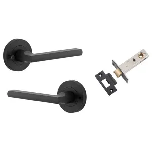 Baltimore Lever Round Rose (Inbuilt Privacy) Matt Black by Iver, a Door Hardware for sale on Style Sourcebook