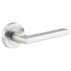 Baltimore Lever on Round Rose Brushed Chrome by Iver, a Door Hardware for sale on Style Sourcebook