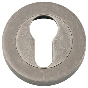 52mm Concealed Euro Escutcheon (PR), Distressed Nickel by Iver, a Door Hardware for sale on Style Sourcebook