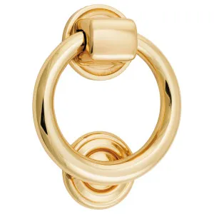 10cm Ring Door Knocker, Polished Brass by Iver, a Door Hardware for sale on Style Sourcebook