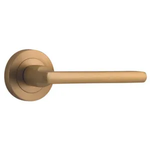 Baltimore Door Lever Round Rose Satin Brass by Iver, a Door Hardware for sale on Style Sourcebook