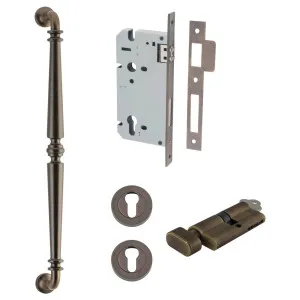 Sarlat Pull Handle 450mm Entrance Kit with Separate High Security Lock Signature Brass by Iver, a Door Hardware for sale on Style Sourcebook