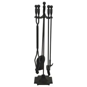 Albert 5 pcs Tall Fire Tools, Black by Schots, a Fireplace Mantels & Surrounds for sale on Style Sourcebook