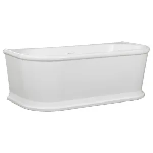 Morolo 170cm Back-to-Wall Acrylic Bath, Gloss White by Schots, a Basins for sale on Style Sourcebook