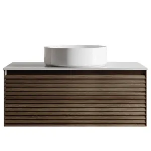 Donna 90 Single Wall Hung Vanity, Dark Walnut by Schots, a Vanities for sale on Style Sourcebook