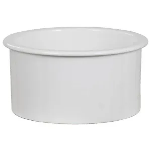 Bandon Premium 46x25.4 Round Drop in Undermount Fireclay Sink, White by Schots, a Basins for sale on Style Sourcebook