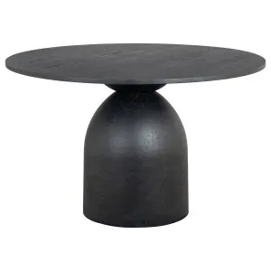 Roshan 120cm Round Oak Top Dining Table, Black by Schots, a Tables for sale on Style Sourcebook