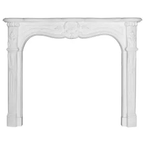 Louis XV Provincial Marble Mantel, Statuary White by Schots, a Fireplaces & Accessories for sale on Style Sourcebook