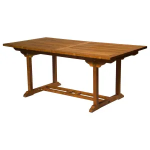 Florence Extendable Teak Dining Umbrella Table, Natural by Schots, a Tables for sale on Style Sourcebook