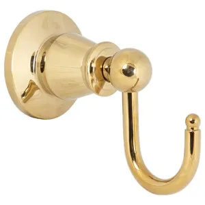 Noosa Single Robe Hook, Gold by Schots, a Towel Rails for sale on Style Sourcebook