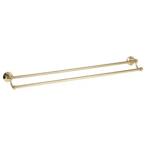 Noosa Double Towel Rail 900mm Gold PVD by Schots, a Towel Rails for sale on Style Sourcebook