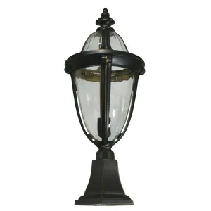Mayfair Outdoor Pillar Mount, Antique Bronze by Lighting Inspirations, a Lamps for sale on Style Sourcebook