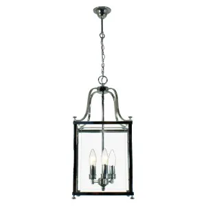 Michigan Medium 3 Light Lantern, Chrome by Lighting Inspirations, a Lamp Shades for sale on Style Sourcebook