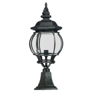 Flinders Large IP44 Outdoor Pillar Mount, Antique Black by Lighting Inspirations, a Lamps for sale on Style Sourcebook