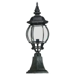 Flinders Medium IP44 Outdoor Pillar Mount, Antique Black by Lighting Inspirations, a Lamps for sale on Style Sourcebook