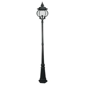 Flinders Large IP44 Standard Outdoor Garden Post Light, Antique Black by Lighting Inspirations, a Lamps for sale on Style Sourcebook