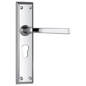 Menton Euro Lever Set, Chrome by Tradco, a Door Hardware for sale on Style Sourcebook