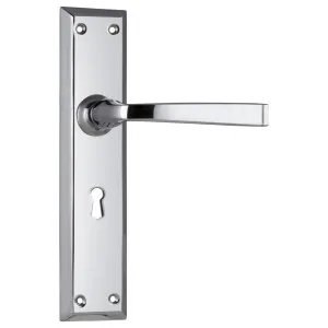 Menton Lever Lock Set, Chrome by Tradco, a Door Hardware for sale on Style Sourcebook