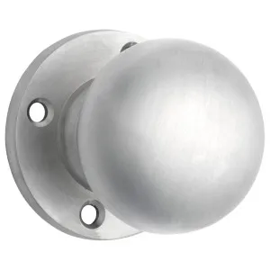 54mm Round Rose Pre-drilled Mortice Knob, Satin Chrome by Tradco, a Door Hardware for sale on Style Sourcebook