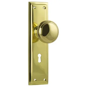 Milton Knob Lock Set, Polished Brass by Tradco, a Door Hardware for sale on Style Sourcebook