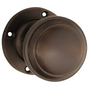 Milton Knob on Rose Set, Antique Brass by Tradco, a Door Hardware for sale on Style Sourcebook
