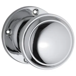 Milton Knob on Rose Set, Chrome by Tradco, a Door Hardware for sale on Style Sourcebook